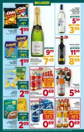 Billa Flugblatt woche 38 Seite 18: Chio Tortillas Chips €1,99, Schwechater Bier od. Alkoholfrei €0,65