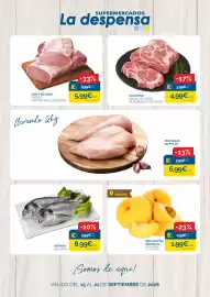 Folleto Supermercados La Despensa semana 38 Página 1: Pechugas de pollo €6,99, Cinta de lomo fresca €5,99