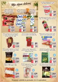 Catalog CBA Pagină 2: Privat pizza cu șuncă și ciuperci €9,99, Edenia amestec legume pentru salata de boeuf €9,49
