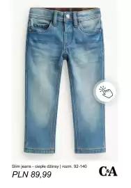 C&A gazetka tydzień 38 Strona 11: Slim jeans - ciepłe dżinsy rozm. 92-140 C & A €89,99