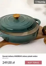 Homla gazetka tydzień 38 Strona 2: Garnek żeliwny Andreas zielony płaski ombre 28 cm 2,5 l Homla €249,00