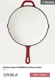 Homla gazetka tydzień 38 Strona 7: Patelnia żeliwna Andreas bordowa ombre 26 cm Homla €129,00