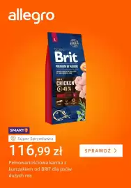Allegro gazetka tydzień 38 Strona 2: Pełnowartościowa karma z kurczakiem od Brit dla psów dużych ras €116,99