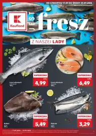Kaufland gazetka tydzień 38 Strona 1: Łosoś atlantycki €6,49, Halibut tusza €5,49