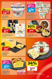 Auchan gazetka tydzień 38 Strona 19: Ser Kasztelan, OSM Sierpc €5,49, Ser Złoty Mazur, SM Mlekpols €2,69