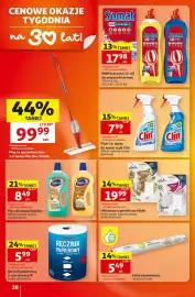 Auchan gazetka tydzień 38 Strona 28: Odświeżacz powietrza Glade €19,99, Płyn lub spray do mycia szyb Clin €7,99