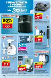 Auchan gazetka tydzień 38 Strona 34: Air fryer, frytownica bez tłuszczowa Bosch €299,00, Sżatkownica Zelmer €319,00