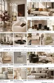 Skeidar kundeavis uke 38 Side 23: Olivia Puff €399,00, Crosby nattbord Hvitoljet eikefinér €1.999,00