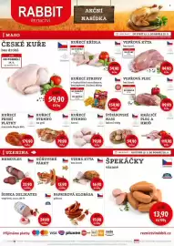 RABBIT řeznictví leták Strana 1: Vepřová plec bez kosti vcelku chlazená 1kg €99,90, Kuřecí křídla chlazená 1kg €59,90