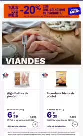 Catalogue Picard page 19: Les Boudins Aiguillettes de poulet €6,39, Sibar 6 cordons bleus de poulet €6,39