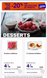 Catalogue Picard page 29: Picard 2 crèmes brûlées €4,79, Picard Fraises entières €4,79