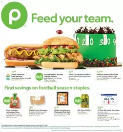 Publix weekly ad week 38 Page 1: Publix Smokehouse Marinated Pork Belly €8,99, Publix Cuban Sandwich €3,99