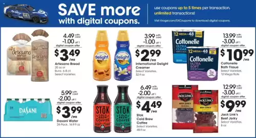 Kroger weekly ad week 38 Page 8: International Delight Creamer €2,99, Cottonelle bath tissue €10,99