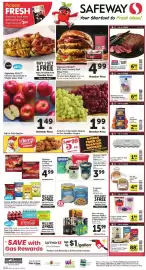 Safeway weekly ad week 38 Page 1: Autumn Crisp Green Grapes or Red Seedless Grapes €1,99, Fuji or Gala Apples €1,49