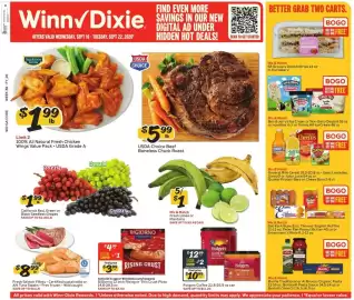 Winn Dixie weekly ad week 38 Page 1: Usda Choice Beef Boneless Chuck Roast €5,99