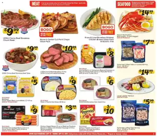 Winn Dixie weekly ad week 38 Page 3: Reser's Family Size Sides €9,00, Smithfield Boneless Ham Steak €6,00