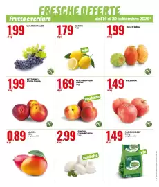 Volantino Eurospin settimana 38 Pagina 2: Limoni €1,79, UVA NERA PALIERI €1,99