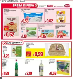 Volantino Galassia superstore Pagina 16: Selex branzino in salsa delicata con senape €4,35, Selex pesca €0,90