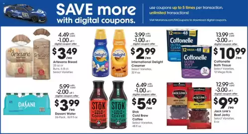 Mariano's weekly ad week 38 Page 12: International Delight Creamer €2,99, Cottonelle bath tissue €10,99