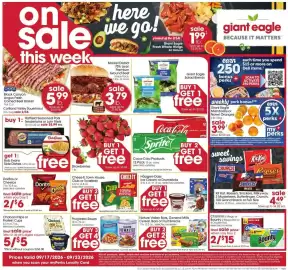 Giant Eagle weekly ad week 38 Page 1: Giant Eagle Salad Blends, Hatfield Seasoned Pork Tenderloins or Loin Filets
