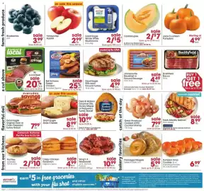 Giant Eagle weekly ad week 38 Page 2: Bell & Evans Frozen Chicken, Johnsonville breakfast or ground sausage €4,49