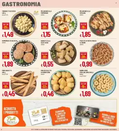 Volantino Famila Pagina 12: Hamburger di salsiccia €1,89, Barrette alle olive verdi €0,55