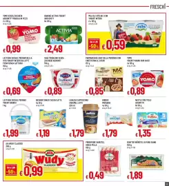 Volantino Famila Pagina 9: Nesquik Snack Latte-Milch €1,19, Yomo yogurt magro vari gusti €0,89
