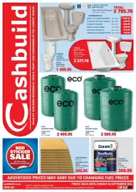 Cashbuild catalogue week 38 Page 1: ECO WATER TANK €2.589,95, Duram Roofkote €369,95