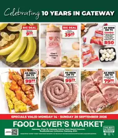 Food Lover's Market catalogue week 38 Page 1