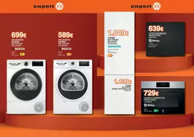 Catálogo Expert Página 2: Siemens - combi no frost blanco €1.049,00, Bosch - secadora bomba de calor €589,00