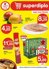 Folleto CashDiplo Página 1: Heineken - cerveza €5,69, Jucarne - pechuga de pollo ciillo bandeja €8,29