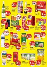 Folleto CashDiplo Página 2: Dorada - cerveza pilsen €3,36, El pilar - melocotón en almíbar extra €1,19