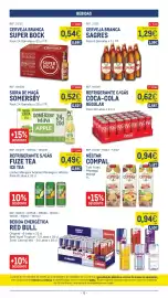 Catálogo Makro semana 38 Página 13: Cerveja branca sagres €1,29, Néctar compal €0,94