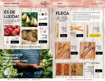 Folleto Plusfresc Página 2: Bellsolà barra artesà €1,29, Trumfos del Pirineu €2,99
