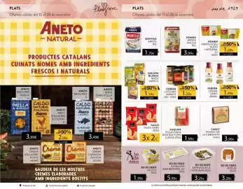 Folleto Plusfresc Página 8: Gallo pasta varis €2,00, Ferrer llegums variats €1,25