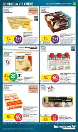 Catalogue Intermarché page 21: Danette Crème dessert €1,50, Elle & Vire Crème semi-épaisse entière €3,99