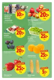 Nya Pulsen reklamblad vecka 38 Sida 4: Plommon-tomater €20,00, Ica svenska äpplen €20,00