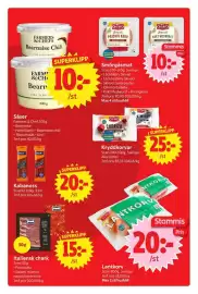 Nya Pulsen reklamblad vecka 38 Sida 6: Scan kryddkorvar €25,00, Lantkorv €20,00