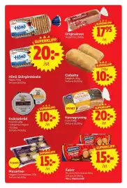Nya Pulsen reklamblad vecka 38 Sida 8: McVities kakor €15,00, Fazer Havregryning €20,00