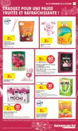 Catalogue Intermarché Contact page 7: Red Roses Lychees in syrup €3,99, FRESH CUEILLETTE Fruits de la Passion en cubes €2,79
