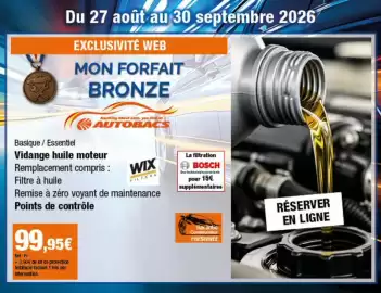 Catalogue Autobacs page 1: Care - vidage huile moteur €99,95