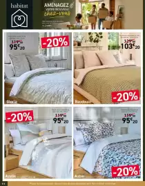 Catalogue Habitat page 11: Parure de lit en percale de coton €95,20, Azeite €111,20