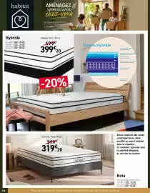 Catalogue Habitat page 14: Habitat - sommier €319,20, Habitat - hybride €399,20