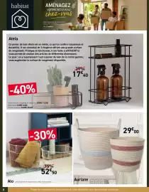 Catalogue Habitat page 5: Lot de 2 paniers de rangement en métal €52,50, Auriane €29,00