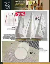 Catalogue Habitat page 9: Lot de 3 torchons €11,83, Colette €12,90