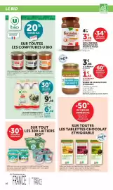 Catalogue Maximarché page 16: U bio LAIT Entier €6,42, Rigoni di Asiago Nocciolata €3,20