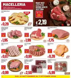 Volantino IperFamila Pagina 10: Salamella / Luganega Nostrana Gourmet €2,50, Fiorentina di bovino adulto Scottona €1,99