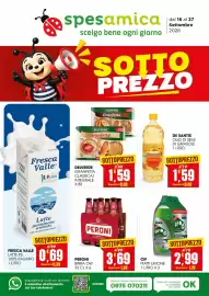 Volantino SpesAmica Pagina 1: Peroni birra ow €3,69, Cif piatti limone €2,99