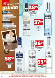 Topaz gazetka | Alkohole Strona 4: Wódka Dębowa €99,99, Wódka Żubrówka €27,99