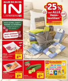 Interspar Flugblatt woche 38 Seite 1: TANN Ausgelöstes Schweinskarree €6,99, Bio-Lachsfilet €3,99